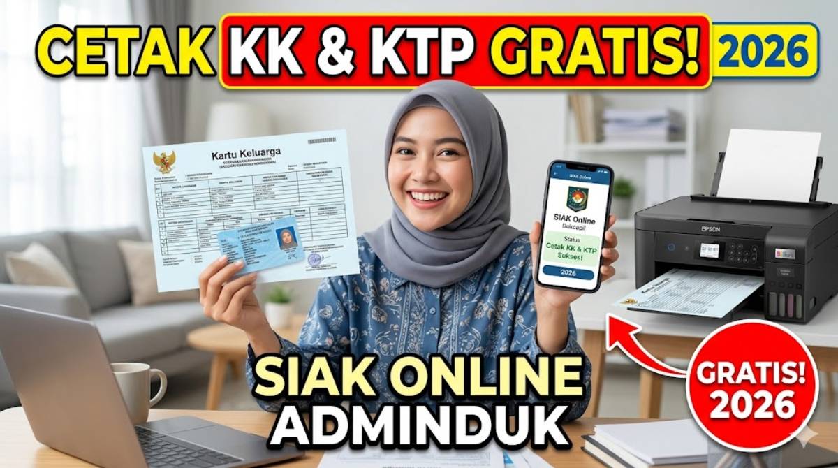 Cara Praktis SIAK Online Adminduk Cetak KK dan KTP Gratis 2026
